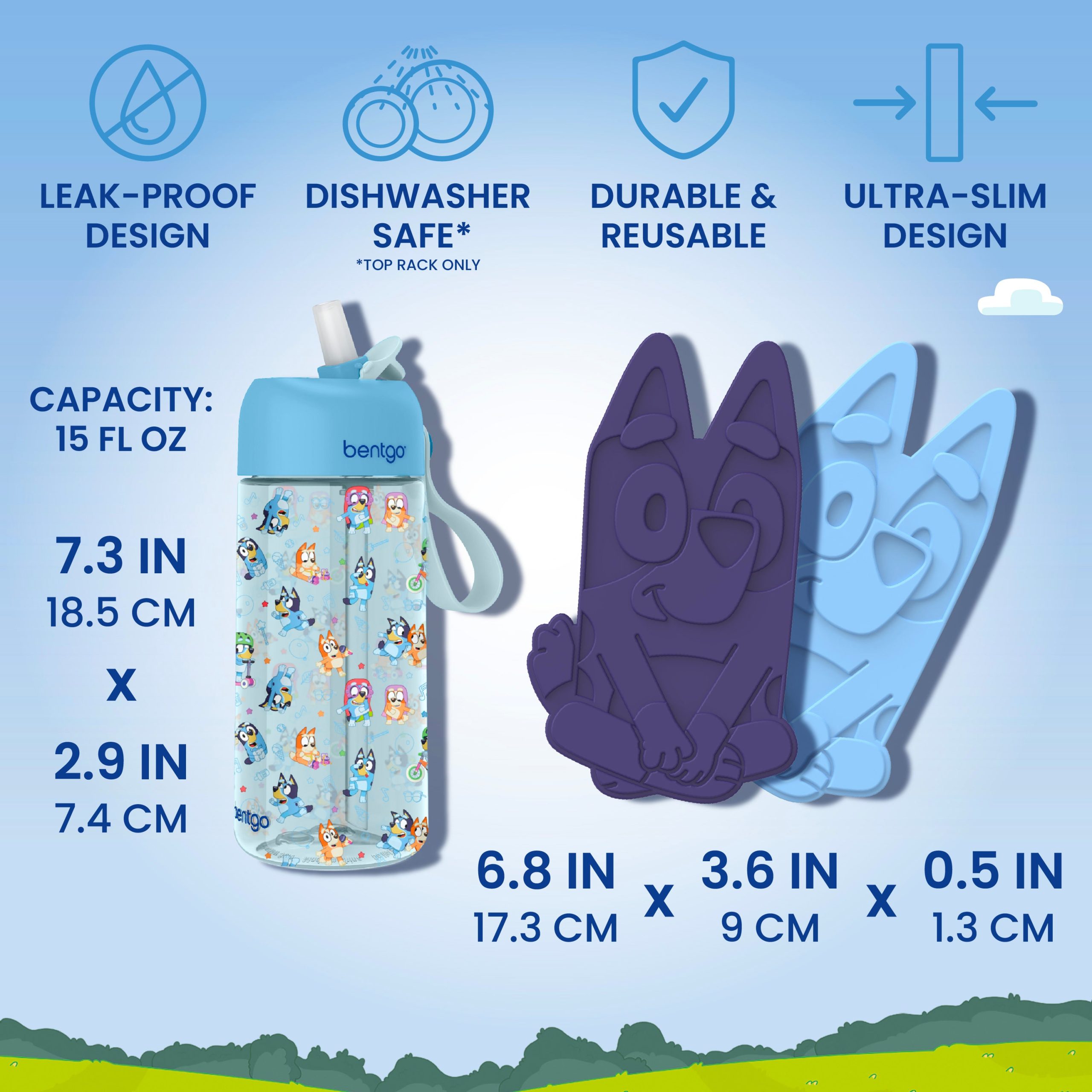Bentgo + Bluey Kids Prints 5-Piece Lunch Box Set - Image 8