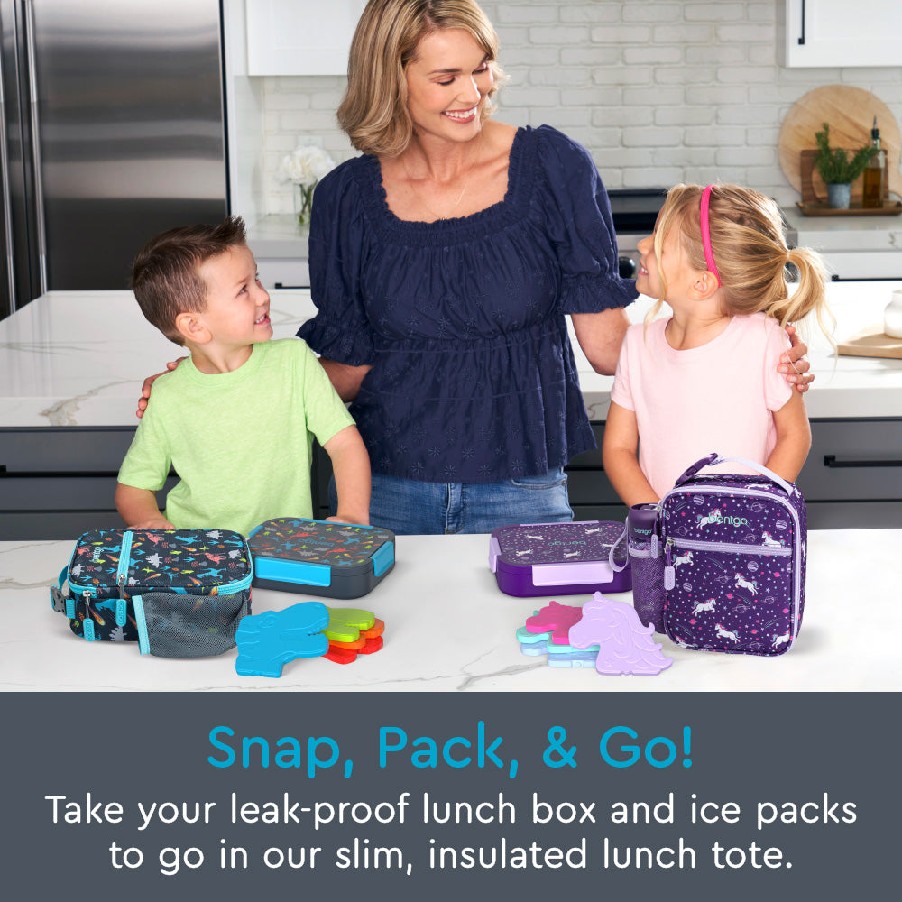 Bentgo Kids Snap & Go Lunch Box. Insulated Lunch Tote. & Ice Packs - Image 2