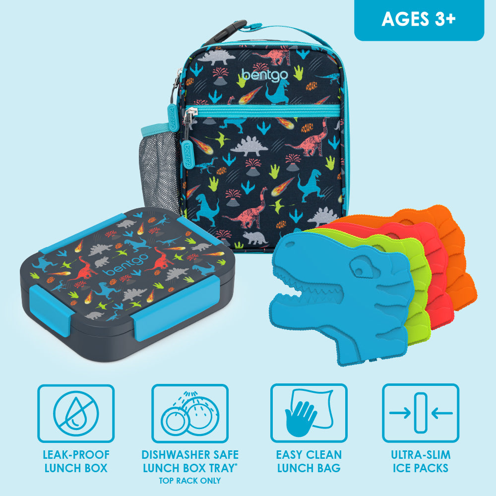 Bentgo Kids Snap & Go Lunch Box. Insulated Lunch Tote. & Ice Packs - Image 3