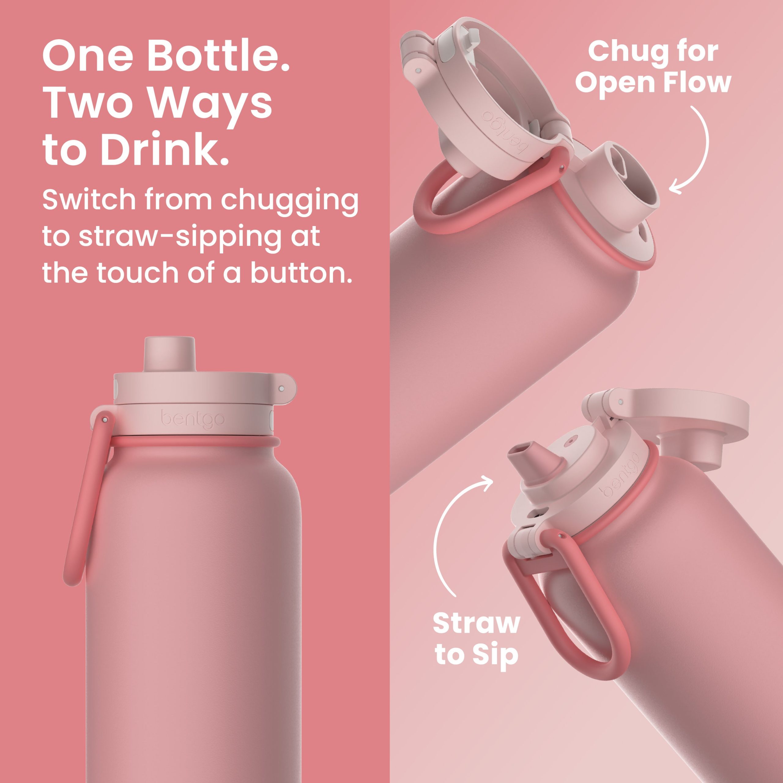 Bentgo Flip 2-in-1 Water Bottle (32 fl oz) - Image 2