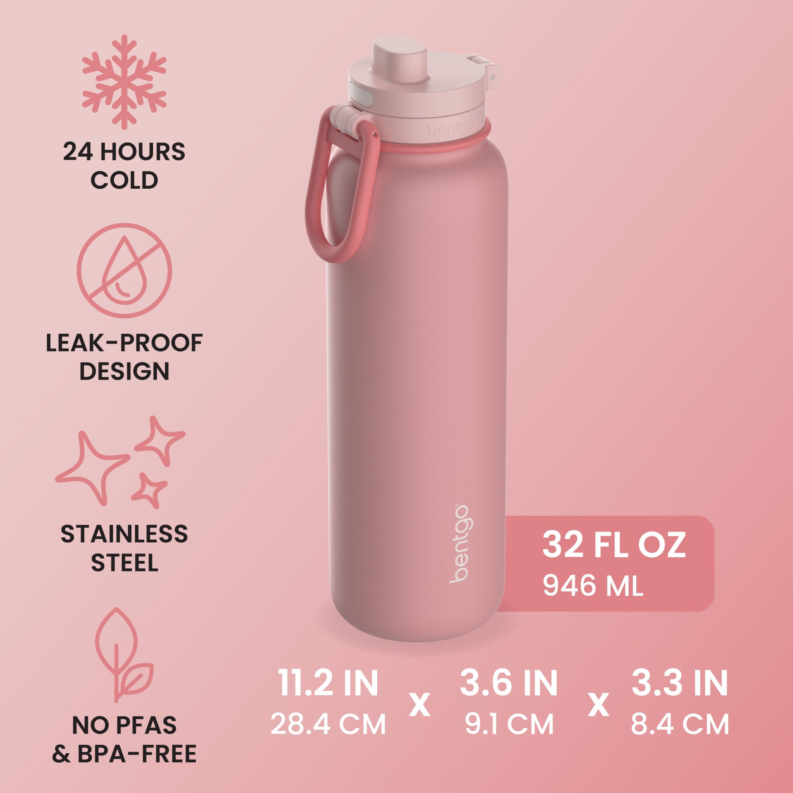 Bentgo Flip 2-in-1 Water Bottle (32 fl oz) - Image 3