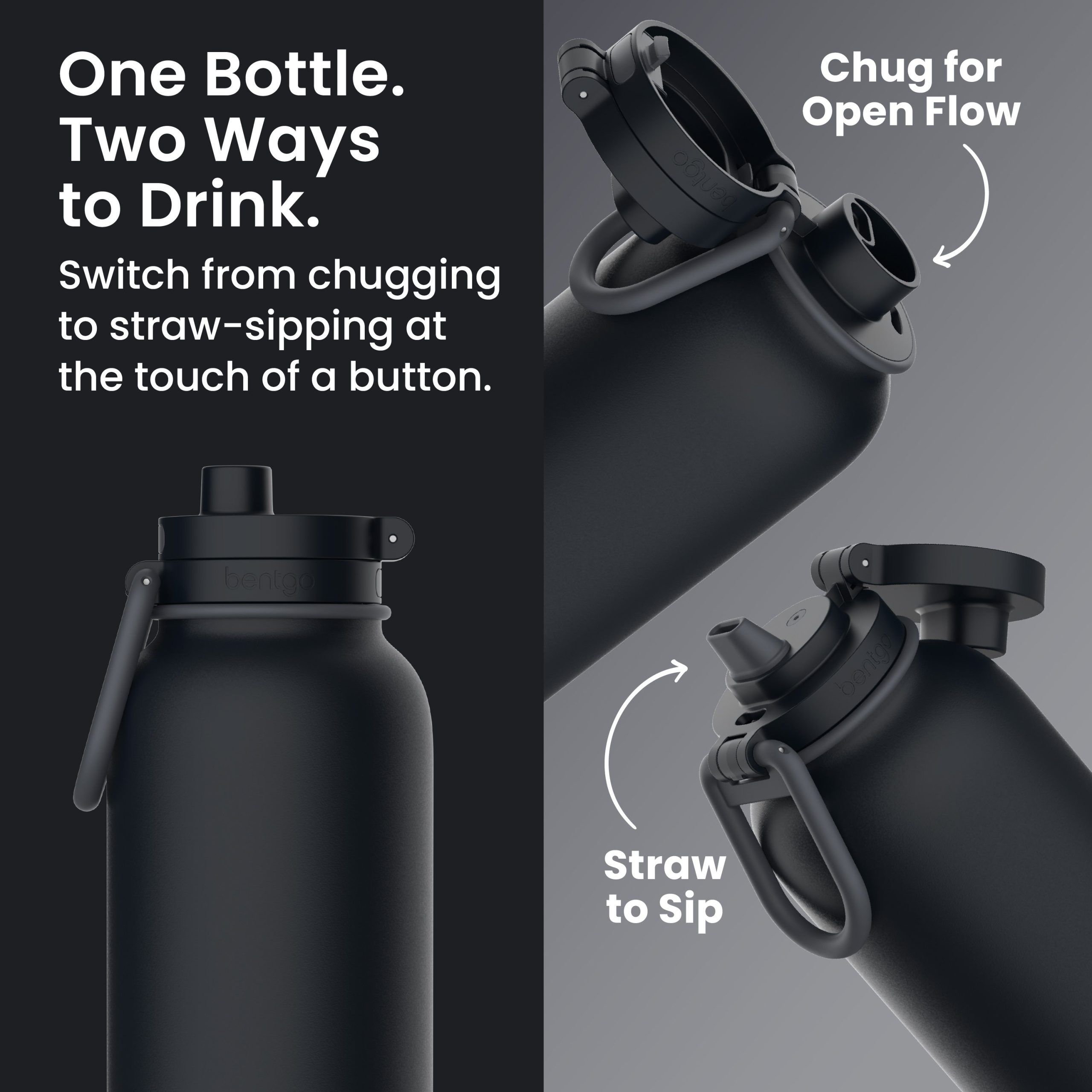 Bentgo Flip 2-in-1 Water Bottle (40 fl oz) - Image 2