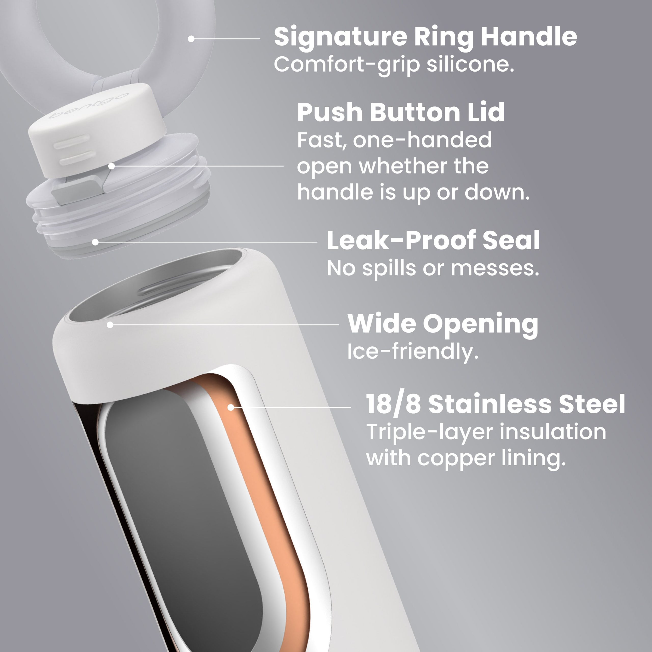 Bentgo Lift™ Chug Lid Water Bottle (32 fl oz) - Image 20