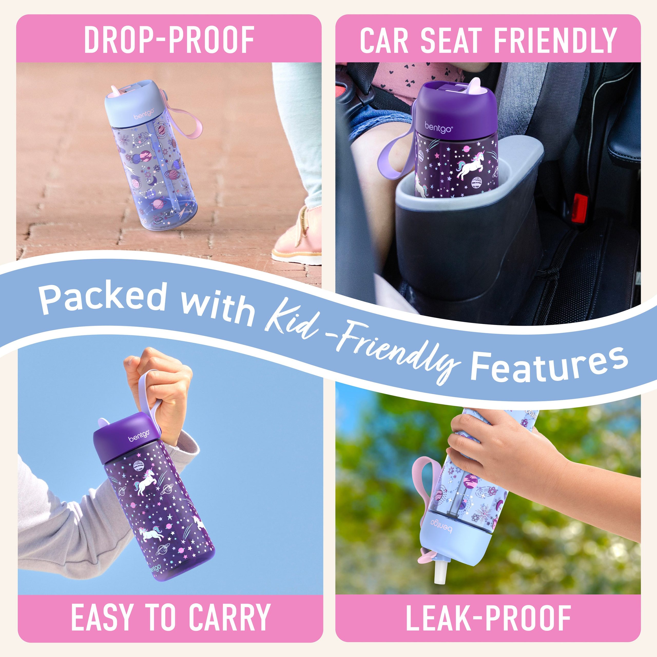 Bentgo Kids Prints Water Bottle (2-Pack) - Image 12