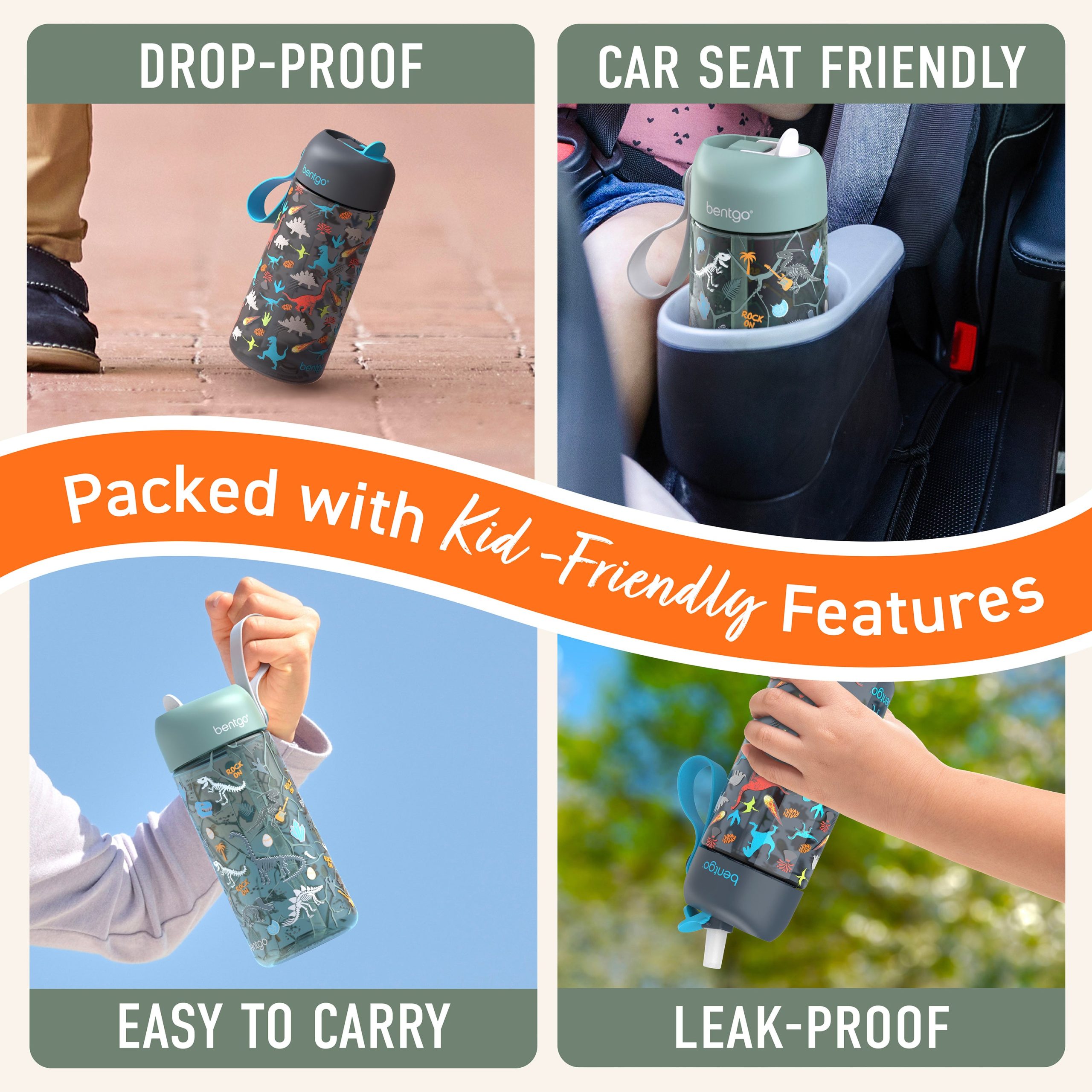 Bentgo Kids Prints Water Bottle (2-Pack) - Image 5
