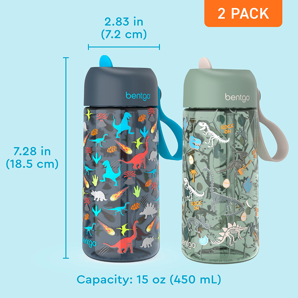 Bentgo Kids Prints Water Bottle (2-Pack) - Image 7