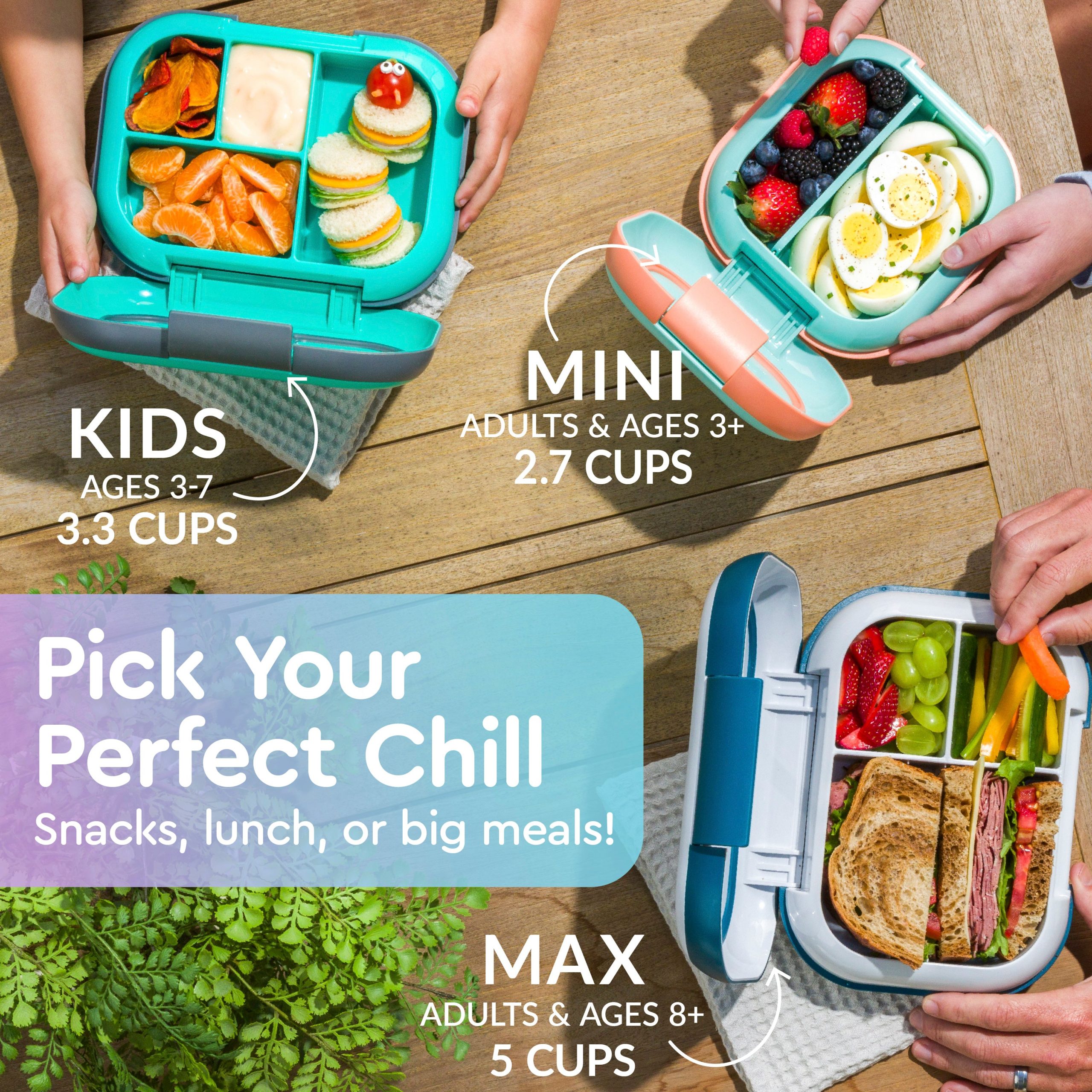 Bentgo Chill Kids Lunch Box & 2 Extra Trays with Lids - Image 7