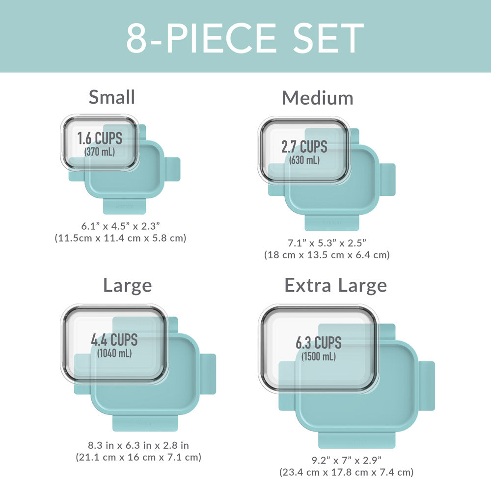 Bentgo Glass Leak-Proof Food Storage Set (8-Piece) - Image 6