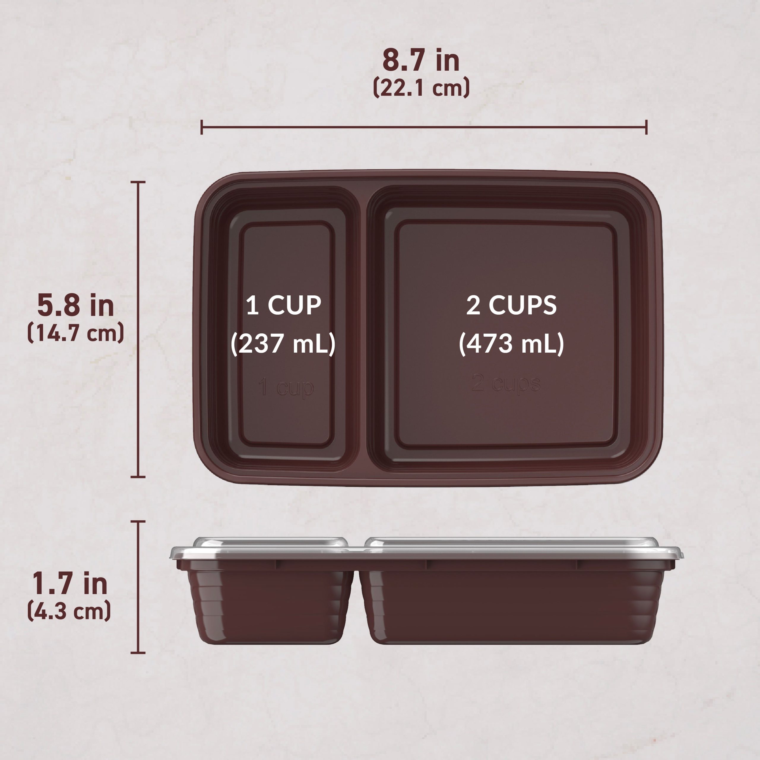 Bentgo Prep 2-Compartment Meal Prep Containers (20-Piece) - Image 15